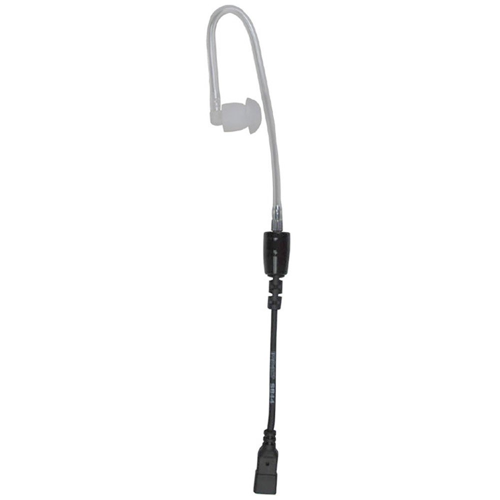 Impact QDAT-SH Clear Coiled Acoustic Straight Audio Tube for AT4 Earpiece Kits 
